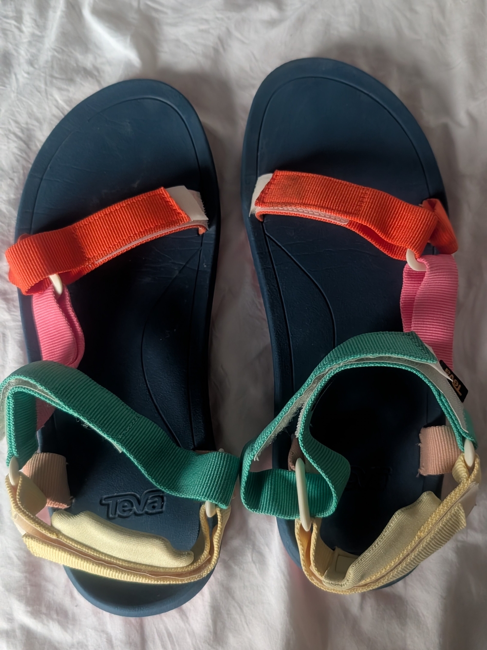 Teva Multicolor Strap Sandals - Navy Base with Bright Straps